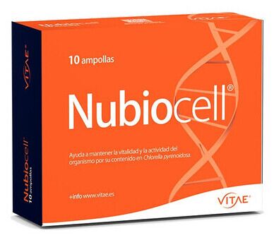 Vitae Nubiocell reines Chlorella-Nahrungserg&auml;nzungsmittel 10 Fl&auml;schchen