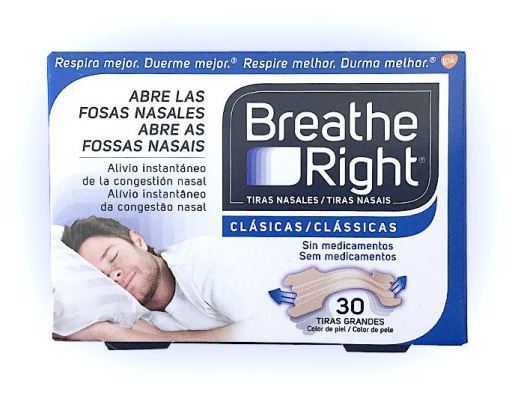 Breathe Right Gro&szlig;e Nasenstreifen, 30 St&uuml;ck