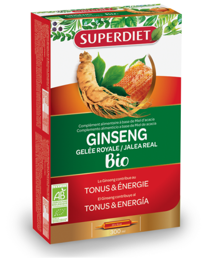 Superdiet Ginseng Gel&eacute;e Royale Bio 20 Ampullen