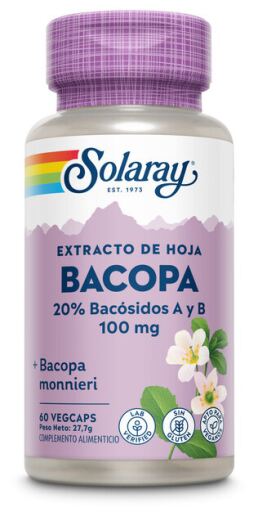 Solaray Bacopa 100 mg 60 pflanzliche Kapseln