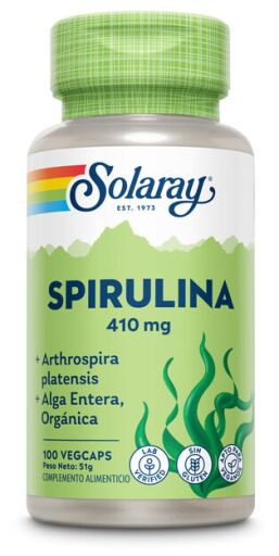 Spirulina 410 mg 100 pflanzliche Kapseln