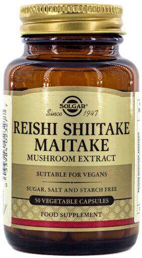 Solgar Reishi, Shiitake und Maitake (Pilzextrakt) 50 Kapseln
