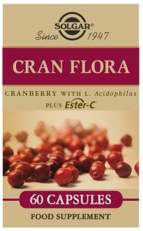 Solgar Cran Flora mit Probiotika Plus Ester-C 60 pflanzliche Kapseln