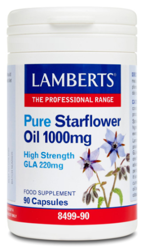 Lamberts Reines Borretsch&ouml;l 1000 mg Enth&auml;lt 220 mg GLA 90 Kapseln