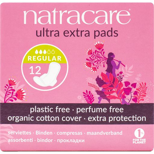 Natracare Ultra Extra Fl&uuml;gelkompressen 12 St&uuml;ck