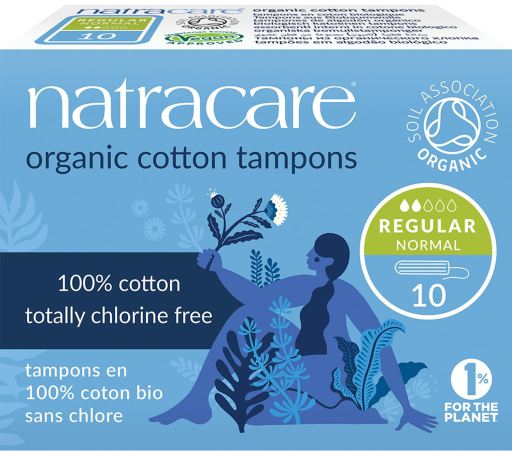 Natracare Bio-Tampons ohne Applikator, normal, 10 Einheiten