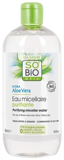 SO'BiO &eacute;tic Hydra Aloe Vera Organische Hydratation Reinigendes Mizellenwasser