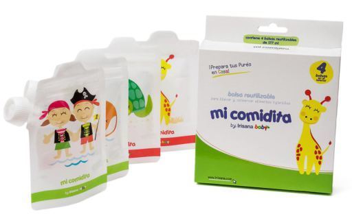 My Little Food Wiederverwendbare Beutelbox mit 4 Einheiten