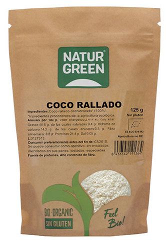 Naturgreen Geriebene &ouml;kologische Kokosnuss 125g