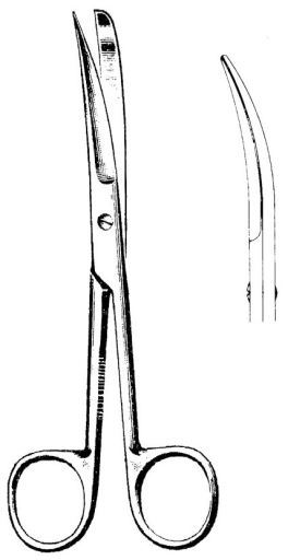 Corysan Gebogene Schere 14cm