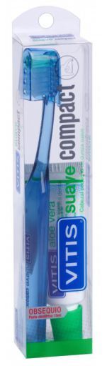 Vitis Kompakte mittlere Zahnb&uuml;rste + Aloe 15 ml