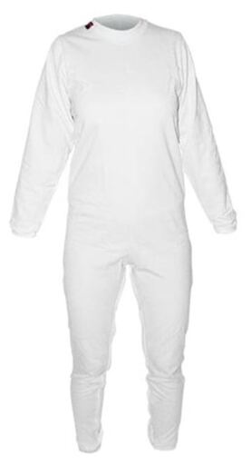 Ubiotex Sanitized Anti-Windel-Pyjama, volle L&auml;nge, Wei&szlig;, S