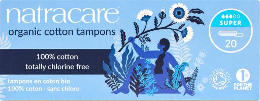 Natracare Bio-Tampons ohne Applikator Super 10 Einheiten