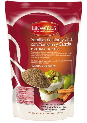 Bio-Leinsamen mit Chia, Apfel und gemahlenem Zimt, 200 Gr
