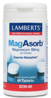 Lamberts MagAsorb bioverf&uuml;gbare Magnesiumtabletten 150 mg