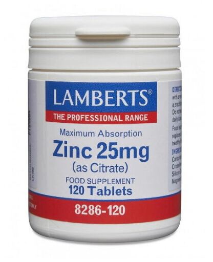 Lamberts Zink 25 mg T&auml;gliche Mineralstoffzufuhr 120 Tabletten