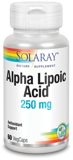 Solaray Alpha-Lipons&auml;ure 250 mg 60 pflanzliche Kapseln