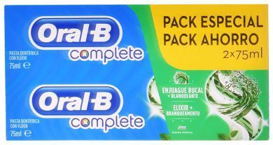 Oral-B Complete Dentifrico Rinse + Whitening lot 2 Pieces