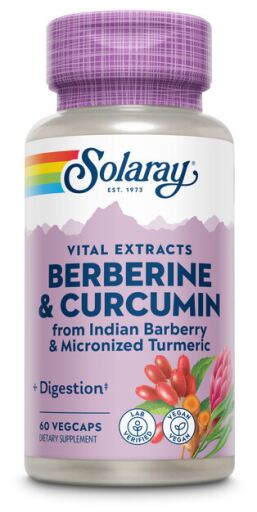 Solaray Berberin & Curcumin 600 mg 60 pflanzliche Kapseln