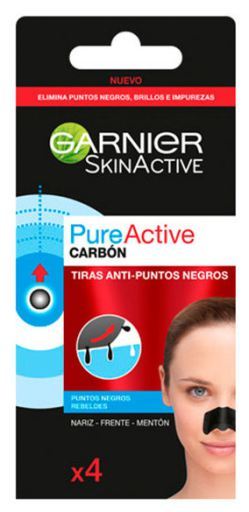 Garnier Reine Aktivkohle-Anti-Mitesser-Streifen, 4 Einheiten