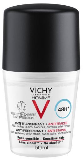 Vichy Homme Antitranspirant Anti-Flecken-Deodorant 48H Roll-On 50 ml