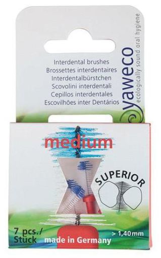 Yaweco Interdentalb&uuml;rste Medium 7 Einheiten von 1,40 mm