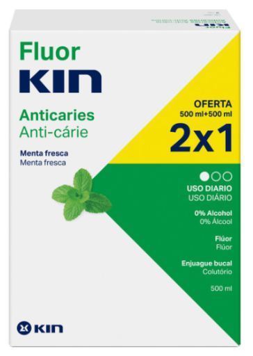 Kin Fluor T&auml;gliche Mundsp&uuml;lung 2x500 ml