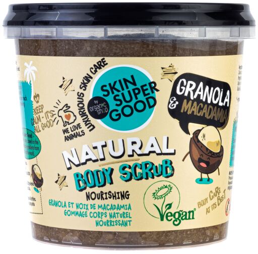 Planeta Org&aacute;nica K&ouml;rperpeeling mit M&uuml;sli und Macadamianuss, 360 ml