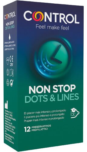 Control Non Spot Kondome, Dots und Ribs, 12 St&uuml;ck