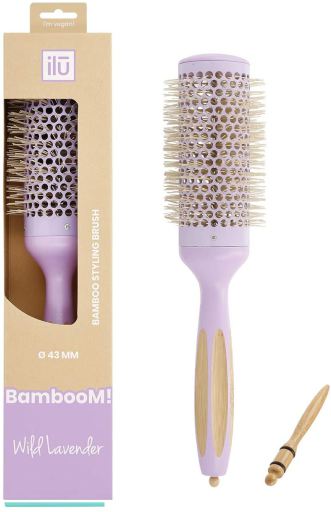 Tools For Beauty Runde Bambusb&uuml;rste 43 mm Wilder Lavendel