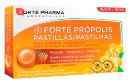 Fort&eacute; Pharma Propolis-Honig zur Beruhigung des Halses, Honiggeschmack, 24 Lutschtabletten