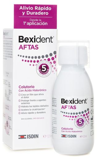 Isdin Bexident Mundwasser gegen Aphten, 120 ml
