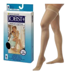 Jobst Lange Spitzenstr&uuml;mpfe, leichte nat&uuml;rliche Kompression, Gr&ouml;&szlig;e 5