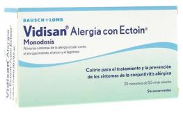 Bausch Lomb Vidisan Allergie-Augentropfen mit Ectoin, Einzeldosis, 20 x 0,5 ml