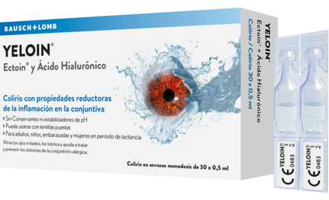 Bausch Lomb Yeloin Augentropfen f&uuml;r gereizte Augen 0,5 x 30 Einheiten