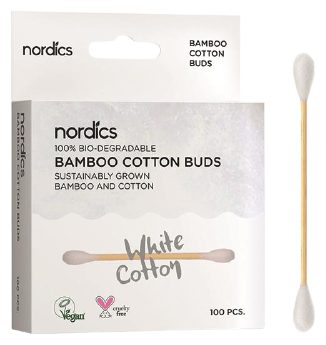 Nordics Bambus- und Wattest&auml;bchen Bio 100 Einheiten