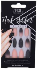K&uuml;nstliche N&auml;gel von Nail Addict in Schwarz und Rosa Ombre