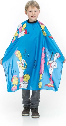 Umhang aus blauem Polyester f&uuml;r Kinder, 83 x 125 cm