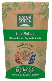 Naturgreen Leinsamen Kakao Nibs Aronia Bio 225 gr