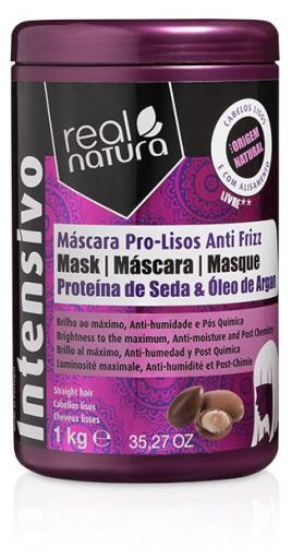 Real Natura Haarmaske ohne Salz Pro Smooth Anti Frizz Argan