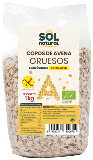 Sol Natural Dicke Haferflocken ohne Gluten Bio 1 Kg