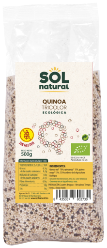 Sol Natural Quinoa Real Tricolor Glutenfrei Bio 500 gr
