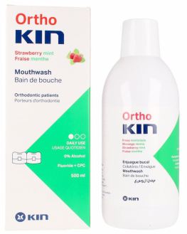 Kin Mundwasser mit Erdbeer-Menthol 500 ml