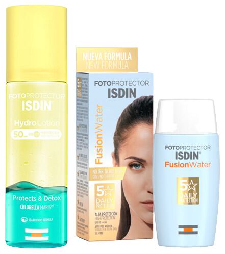 Isdin Fusion Water Sunscreen SPF 50 50 ml + Hydro Lotion SPF 50 200 ml