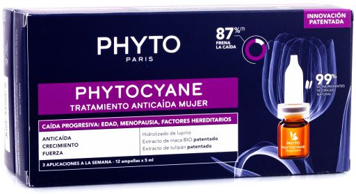 Phyto Phytocyane Anti-Haarausfall-Behandlung f&uuml;r Frauen 12 x 5 ml