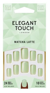 Elegant Touch Almond Matcha Latte False Nails 24 Stk