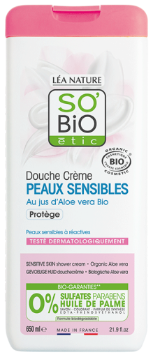 SO'BiO &eacute;tic Sch&uuml;tzendes Duschgel Aloe Vera Empfindliche Haut 650 ml
