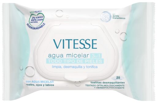 Vitesse Mizellenwassert&uuml;cher f&uuml;r alle Hauttypen, 25 Einheiten