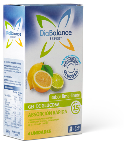Diabalance Diabalance Expert Glucose-Gel Limetten-Zitronen-Geschmack 4 Einheiten