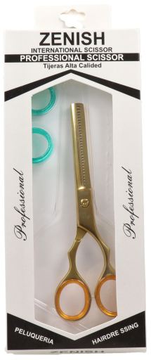 Goldene gezackte Schere 6"
